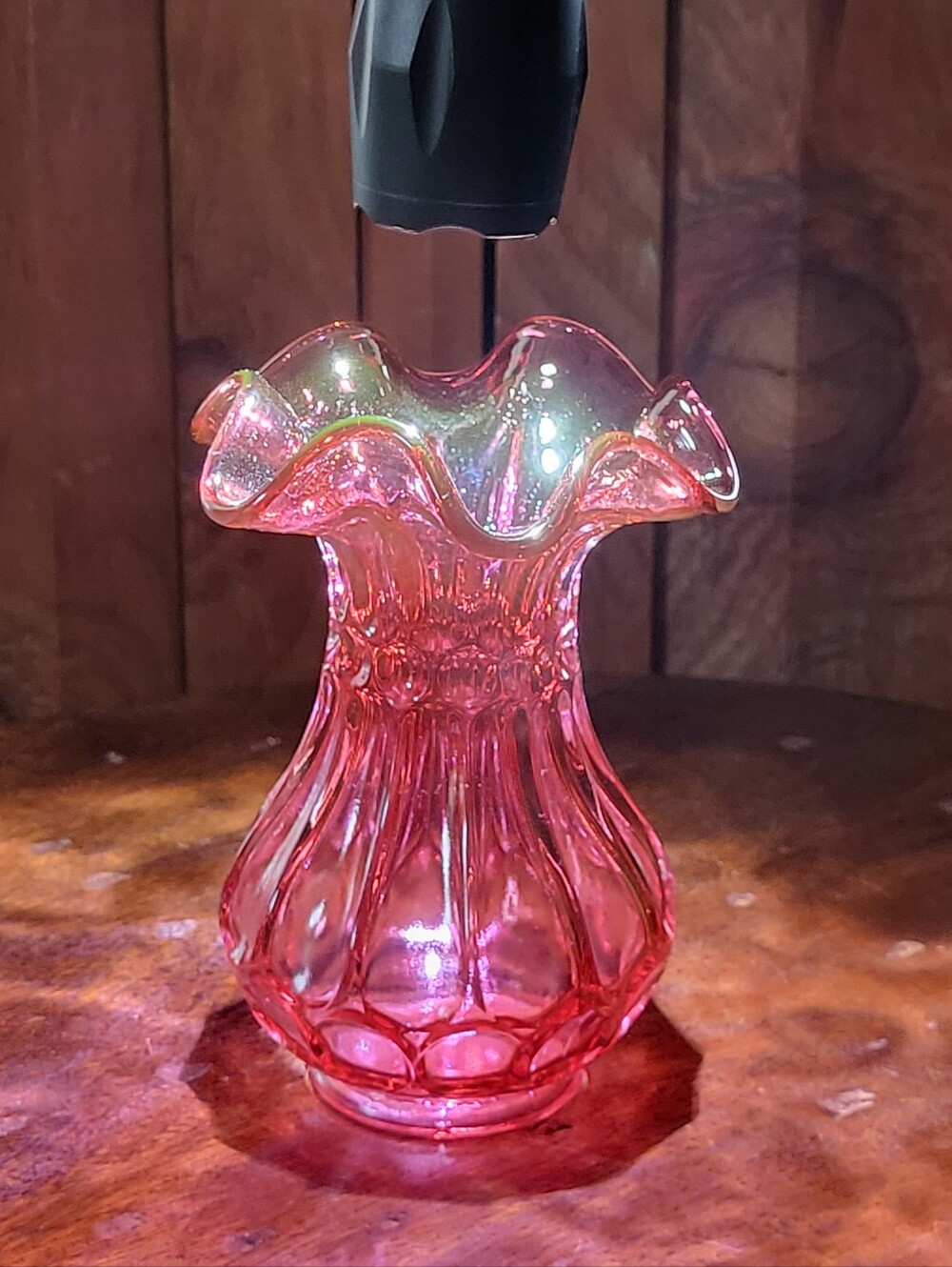 Fenton Ruffled Glass Vase